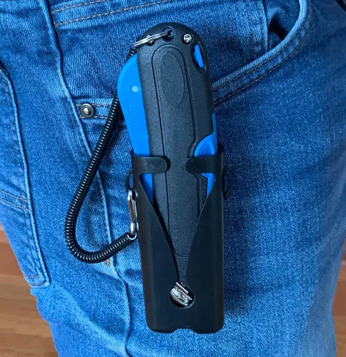 Miniatura 7 de Garvey 091524 cúter de seguridad con funda, color negro y azul, Negro/Azul