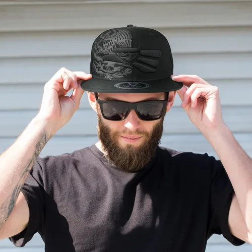 Miniatura 4 de Hecho en México Eagle 3D Gorra plana bordada a presión