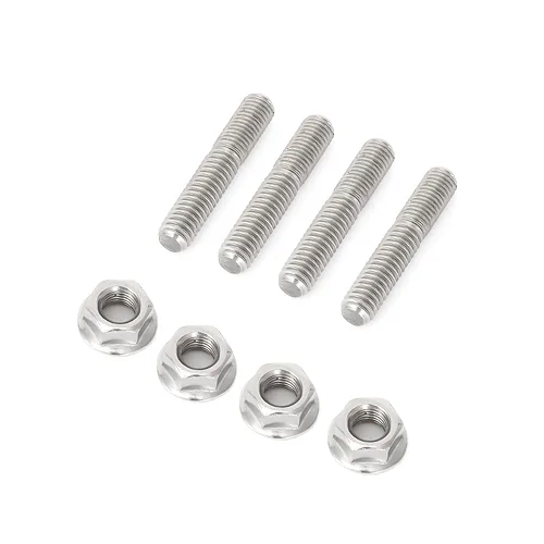 Miniatura 8 de Tuercas y Espárragos de Escape para Harley Big Twin 1984-2015 Sportster XL 1986-2015 Reemplaza #16715-83 Plateado