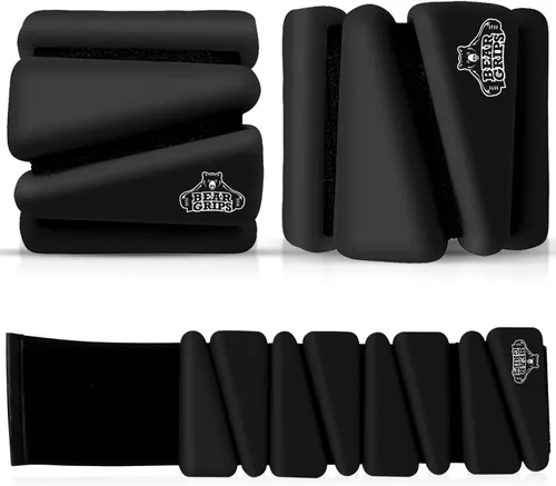 Bear Grips Pesas de muñeca y tobillo – Equipo de gimnasio en casa, correas de entrenamiento para hombres y mujeres, equipo de entrenamiento, pesas