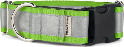 If It Barks - Collar Martingala reflectante de 1.5 pulgadas con hebilla a presión rápida para perros - Ajustable - Fabricado en Estados Unidos -