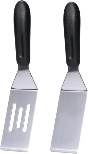 Miniatura 8 de Mini espátula de metal ranurada para sartén de hierro fundido, utensilio de cocina de acero inoxidable para filetes, huevos, panqueques, brownies