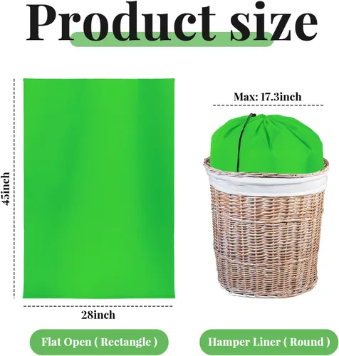 Miniatura 2 de Woanger Paquete de 12 bolsas de lavandería extragrandes de 28 x 45 pulgadas, lavables a granel, bolsa de lavandería de viaje con cierre de cordón