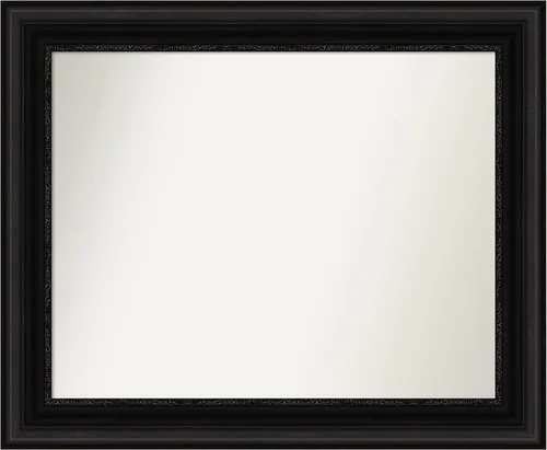 Miniatura 303 de Amanti Art Espejo personalizado, espejo de baño negro puente, espejo de pared o espejo de tocador de baño sobre el fregadero (26 x 26 pulgadas)