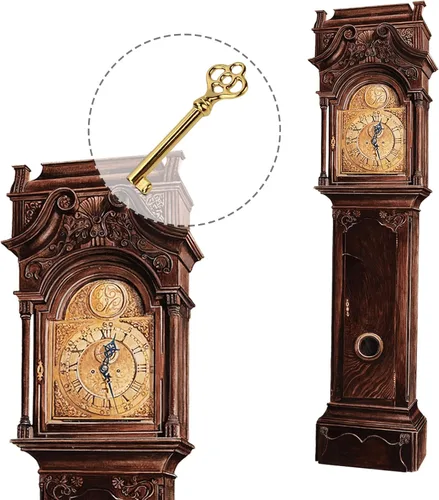 Miniatura 3 de KY-2AB y KY-3AB - Llaves de esqueleto de barril universales, acabado de latón antiguo, llaves de barril huecas para puertas de gabinete, cajones