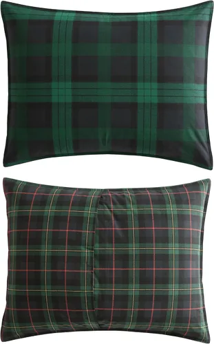 Miniatura 4 de Eddie Bauer - Juego de funda de edredón tamaño Queen, ropa de cama reversible de algodón con fundas a juego, juego de ropa de cama a cuadros
