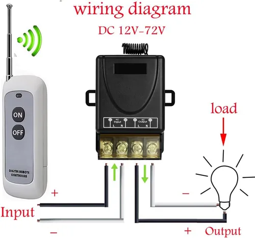 Miniatura 2 de Interruptor de control remoto de 12 V CC, interruptor de relé remoto inalámbrico de bajo voltaje 12V/24V/10A/20A/30A con alcance largo de 984 pies