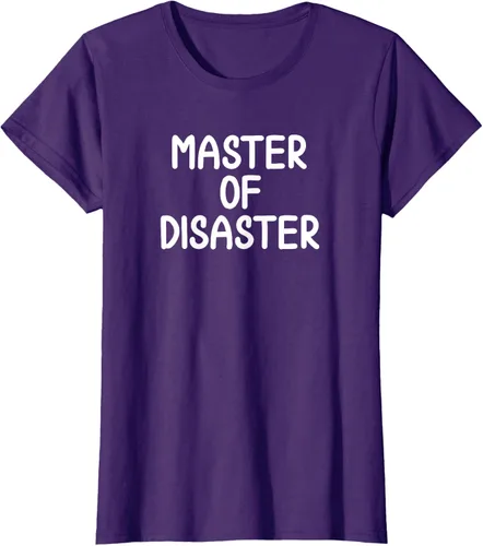 Miniatura 11 de Camiseta divertida con texto en inglés "Master Of Disaster