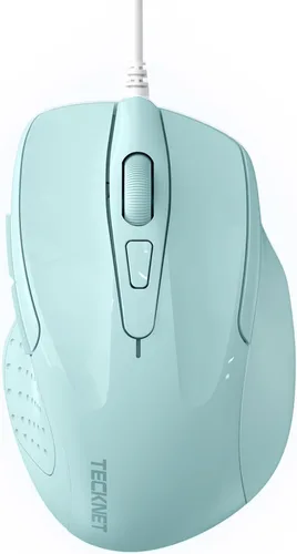 Miniatura 11 de Mouse óptico ergonómico USB alámbrico TeckNet Pro S2 para laptop, 6 botones, 2000DPI Gris