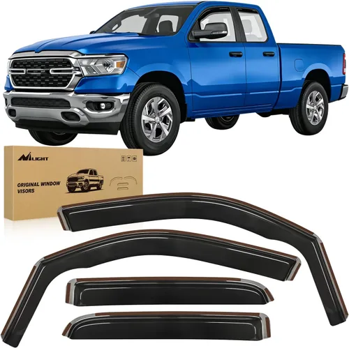 Miniatura 15 de Nilight protectores de lluvia para canal para Ram 1500 2009 2010 2011 2012 2013 2014 2015 2016 2017 2018 Crew Cab, 2019-2023 Ram 1500 Classic Body
