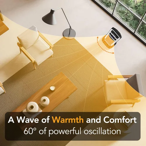 Miniatura 3 de Comfort Zone Calentador de espacio de torre de 26 pulgadas y 1500 W para uso en interiores, control remoto, termostato ajustable, temporizador de 24