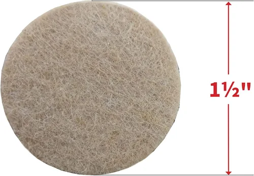 Miniatura 7 de Felt So Good 8802E Almohadillas autoadhesivas de fieltro para muebles, 1-1/2 pulgadas, beige, paquete de 60