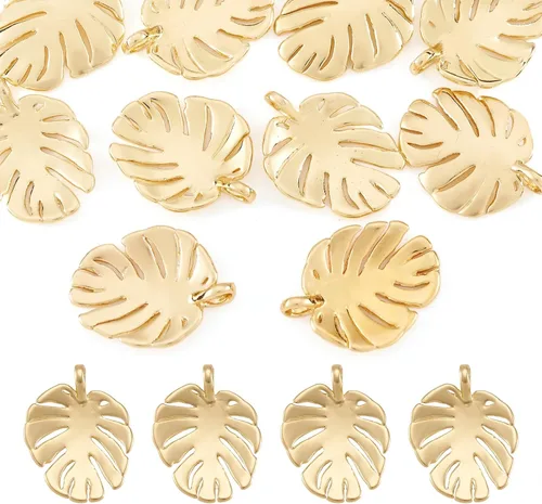 Miniatura 24 de FASHEWELRY 20 dijes de abejas de latón chapados en oro de 18 quilates, dijes de abeja dorados, dijes de joyería rellenos de oro con anillo de salto