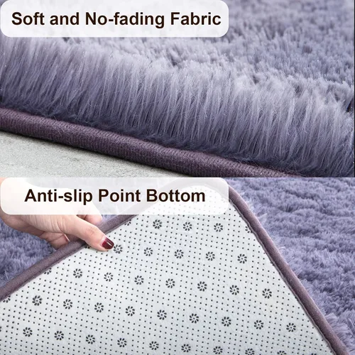 Miniatura 2 de TWINNIS - Alfombras muy suaves de pelo largo para interiores de 3 x 5 pies. Modernas alfombras de áreas de felpa para sala de estar, dormitorio