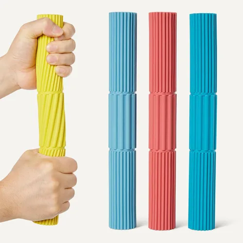 Miniatura 5 de Amazon Basics Juego de 4 barras de resistencia flexibles, barras de ejercicio para fortalecer la muñeca y el antebrazo para entrenamiento