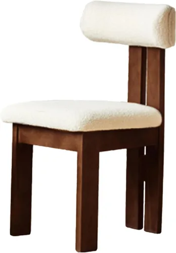 Miniatura 16 de Sillas de comedor modernas tapizadas, sillas de cocina con marco de madera maciza, silla de sala de estar, cómodo soporte de respaldo alto para sala