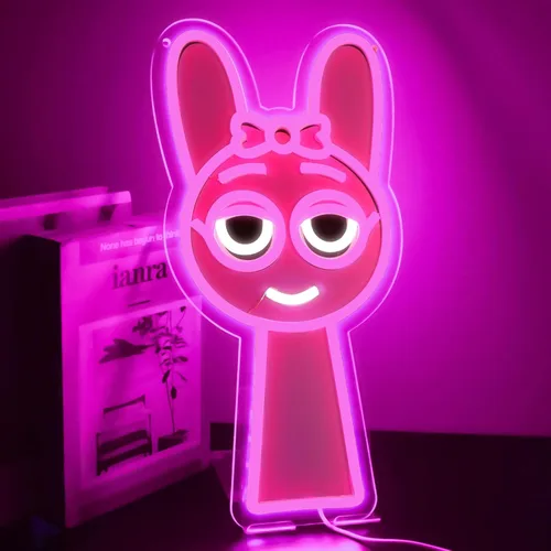 Miniatura 9 de Letreros de neón de juego AHlove para decoración de pared, luces LED de neón de anime para dormitorio, cueva de hombre, regalos de cumpleaños