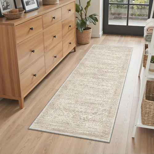 Miniatura 3 de Rugland Alfombra de pasillo de 2 x 5, resistente a las manchas, antideslizante, lavable para pasillos, cocina, sala de estar, pasillo tribal vintage