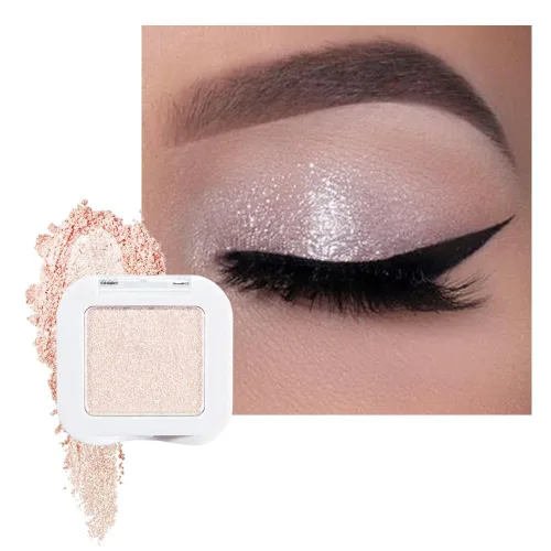 Miniatura 12 de evpct Paleta de sombra de ojos con purpurina dorada champán, color nude dorado rosa brillante crema brillante paleta de sombra de ojos iluminadora