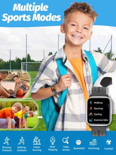 Miniatura 4 de Reloj inteligente para niños y niñas, reloj inteligente para niños, regalo para niños de 4 a 16 años con modo de sueño, 19 modos deportivos