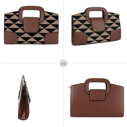 Miniatura 77 de ZLMBAGUS - Bolso de mano para mujer, diseño vintage con solapa y asa, de piel sintética, para llevar al hombro