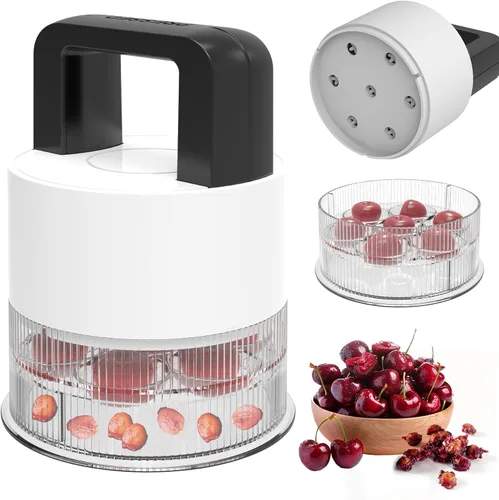 Miniatura 11 de Herramienta para picar cerezas, herramienta de picadura de acero inoxidable resistente, herramienta portátil de semillas de cerezas con diseño