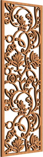Miniatura 138 de 9 3/8"W x 24 3/8"H x 1/4"T Caspio Decorativos Paneles De Pared De Madera De Calado, Roble Rojo rojo (Red Oak)