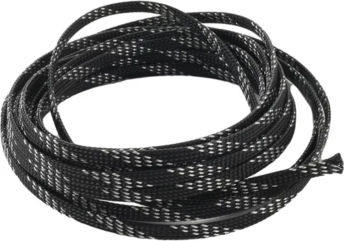 Miniatura 36 de Aicosineg Funda de cable trenzado flexible de PET de 16 pies de ancho de 0.5 pulgadas de ancho, funda de malla de alambre flexible para TV, audio