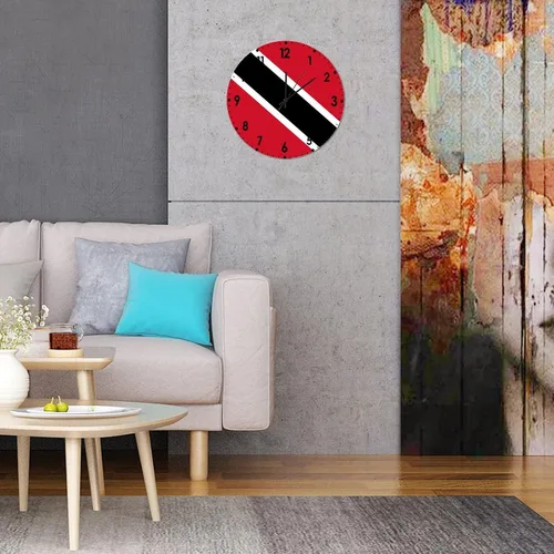 Miniatura 428 de Cheyan Reloj de pared con bandera de Canadá de 12 pulgadas, silencioso, sin tictac, de PVC, funciona con pilas, reloj redondo decorativo, regalo