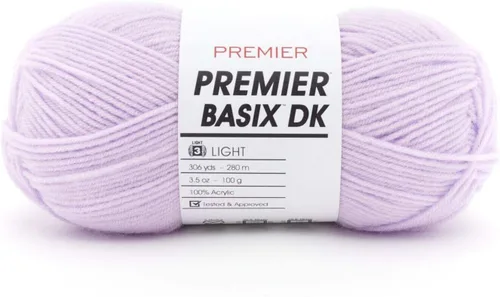 Miniatura 41 de Premier Yarns Basix Hilo DK, hecho de acrílico, hilo ideal para ganchillo y tejido, lavable a máquina, rosa camafeo, 3.5 onzas, 306 yardas Rosa Cameo