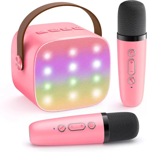 Miniatura 20 de YLL Mini máquina de karaoke para niños y adultos, regalos de cumpleaños para niños de 3, 4, 5, 6, 7, 8, 9 años o más, altavoz Bluetooth portátil