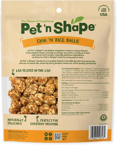 Miniatura 2 de Pet 'n Shape Chik 'n Rice Balls - Golosinas para perros - 1 libra