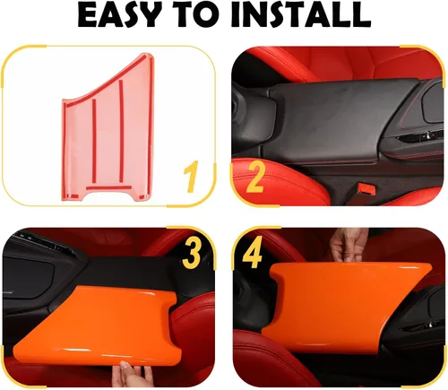 Miniatura 5 de CHEAYAR Funda para Reposabrazos de Interior de Coche, Caja de Consola Central Compatible con Chevrolet Corvette C8 2020-2023, Cubierta de Protección