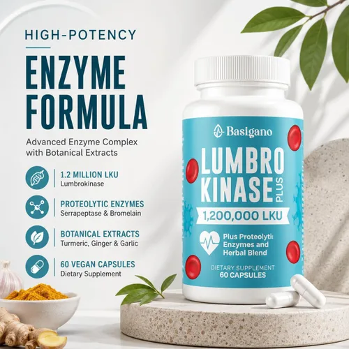 Miniatura 3 de Suplemento de lumbroquinasa, 1,2 millones de LKU - Cápsulas de 120 mg, potente alternativa de nattoquinasa con enzimas proteolíticas y mezcla