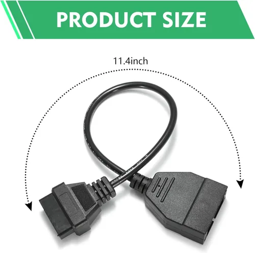 Miniatura 2 de Conector de escáner OBD1, 1 unidad de 12 pines a OBD1 a OBD2, herramienta de extensión de diagnóstico de 15.7 in para lectura de datos de vehículos