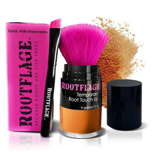 Miniatura 18 de Rootflage Polvo de retoque de raíz, polvo de cabello rubio ahumado para cobertura temporal instantánea, relleno de línea de cabello, corrector