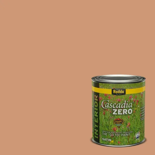 Miniatura 302 de Rodda Paint CASCADIA ZERO - Pintura plana e imprimación para interiores en uno, cuarto de galón, crema de ballet