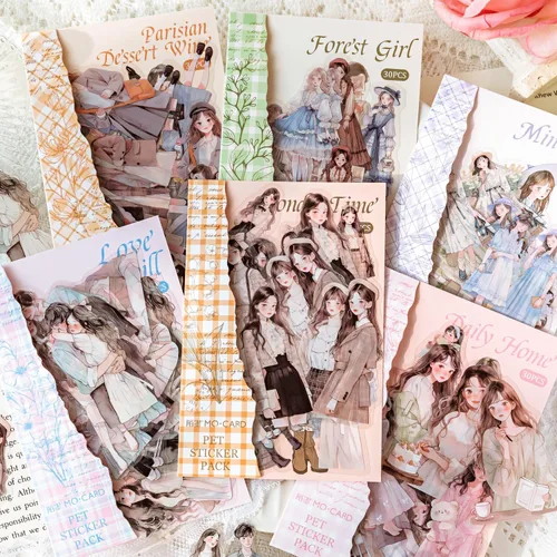 Miniatura 4 de Alideco 180pcs Scrapbook Pegatinas Plantas Flores Scrapbooking Junk Journal Artesanías Embelishment Decoración Diario Pegatina (huayupintieshi)