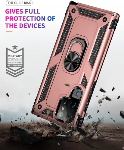 Miniatura 4 de Funda de grado militar para Samsung Galaxy S22 Ultra Galaxy S22 Ultra 5G, funda de metal giratorio de 360 grados, soporte de soporte, armadura, a