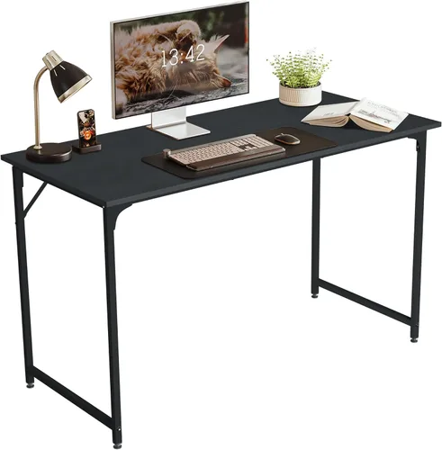 Miniatura 7 de Escritorio de computadora de 32 pulgadas para espacios pequeños, escritorio de oficina en casa, estilo moderno y simple, escritorio de trabajo Negro