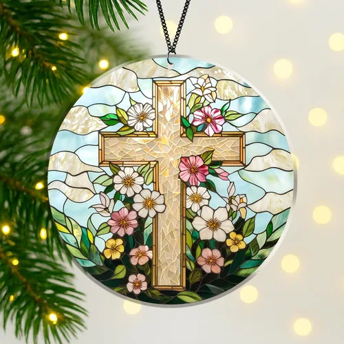 Miniatura 15 de Paquete de 5 adornos de natividad de partitura musical de madera a granel, adorno de escena católica de Navidad, recuerdo cristiano, decoración