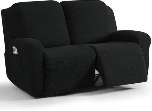 Miniatura 41 de TAOCOCO Funda reclinable de 4 piezas, funda elástica para sofá reclinable de 4 piezas, funda reclinable con 1 asiento, protector suave, fundas