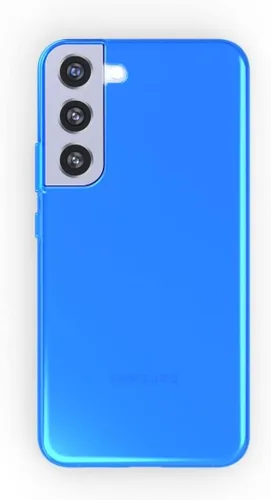 Miniatura 2 de FELONY CASE - Funda protectora transparente azul neón para Samsung Galaxy S22, TPU y policarbonato que absorbe los golpes - A prueba de grietas