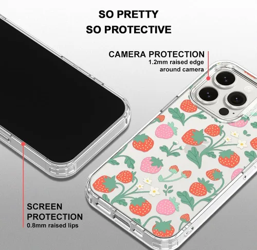 Miniatura 4 de MOSNOVO Funda para iPhone 15 Pro, [Buffertech protección contra caídas de grado militar de 6.6 pies] [Tecnología antidespegado] Diseño de funda