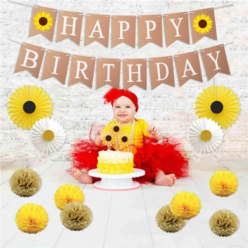 Miniatura 5 de Cartel y cartel de cumpleaños con temática de girasol, perfecto para fiestas infantiles y baby showers