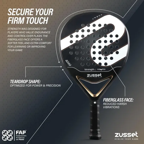 Miniatura 2 de Pala de Padel Strength 2025 Pala de Padel de forma redonda avanzada Balance medio de 12.87 oz para consistencia y precisión Cara de carbono