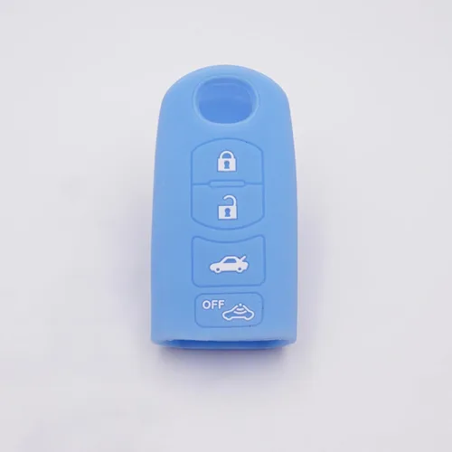 Miniatura 5 de Funda para llave de coche para Mazda 3/6 MX-5 CX-3 CX-5 CX-7 CX-9 Scion IA 2016/2017, cubierta de llave de silicona de 4 botones Amarillo