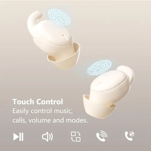 Miniatura 4 de Audífonos invisibles para dormir, Bluetooth, reducción de ruido, control táctil, tiempo de reproducción de 6 horas, temporizador, modo de música