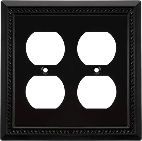 Miniatura 26 de Henne Bery Sunken Pearls - Placa de interruptor/placa de pared y cubierta de salida (decorador individual, 2 unidades, negro mate)