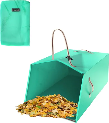 Leaf Collector and Reusable Yard Waste Bag Collapsible Portable with Adjustable Handle Garden Lawn Clean Up (40 Gallon)